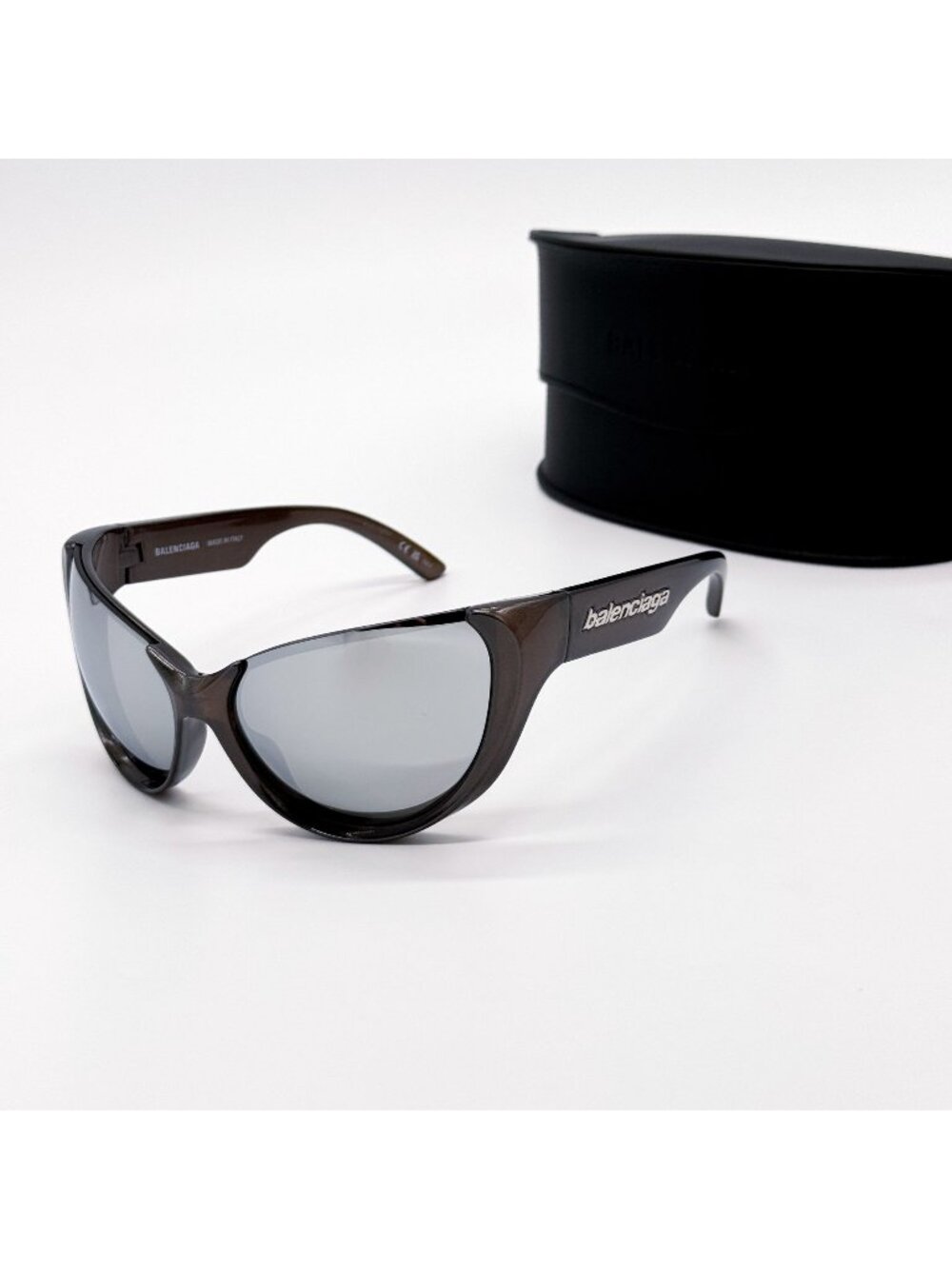 NEW BALENCIAGA BB0201S 002 SUNGLASSES BROWN OVERSIZED WOMEN EYEWEAR BALENCIAGA